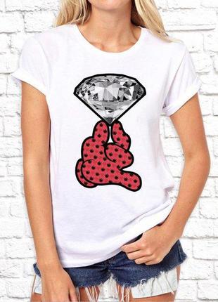 Женская футболка с принтом, swag "бриллиант" push it