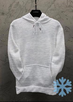 2 по цене 1 ! базовый, флисовый худи, парные | зима, флис, унисекс серый