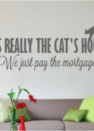 Наклейка на стіну «cats house»