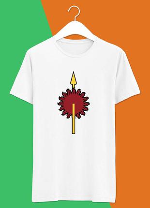 Футболка с принтом game of thrones (игра престолов) дом мартелл push it xs, белый