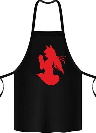 Фартух з принтом "дівчина-лисиця"