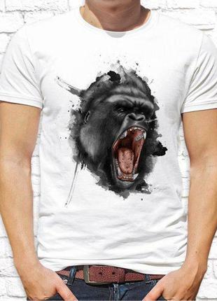 Чоловіча футболка з принтом мавпа грізна push it1 фото