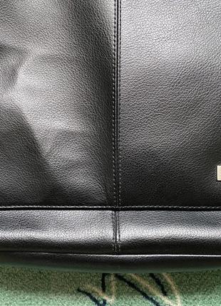 Кожаная сумка мессенджер calvin klein genuine leather vertical a4 messenger coach bag4 фото