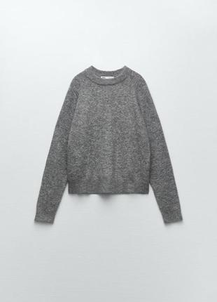 Шерстяной кашемир базовый свитер zara