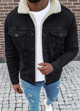 Куртка джинсовая мужская утепленная на меху турция