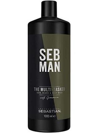 Шампунь "3 в 1" для волос, бороды и тела seb man 1000 ml