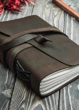 Блокнот шкіряний темно-коричневий