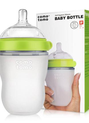Бутылочка comotomo 250 мл салатовая