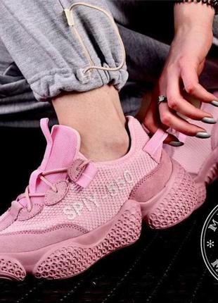 Жіночі кросівки adidas yeezy spiy-550 / рожеві10 фото
