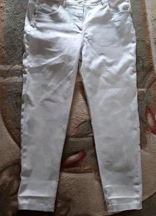 Нарядные, укороченные, зауженные брюки р-р хл-42 стрейч nice