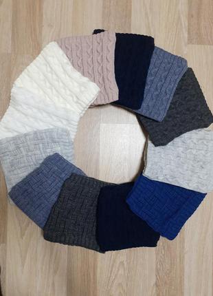 Зимовий шарф-хомут на флісі багато кольорів3 фото