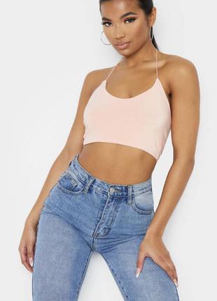 Топ розовый prettylittlething, plt