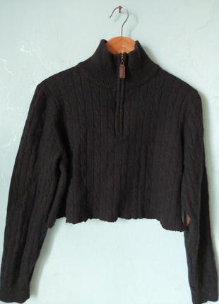 Трендовий укорочений светрик шовк + кашемір