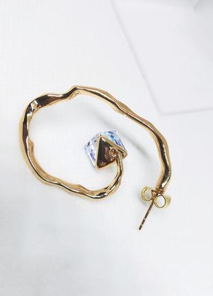 Розкішні сережки xuping з кристалами swarovski 💎9 фото