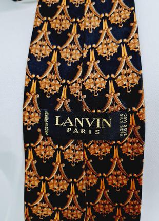 Галстук lanvin шелк оригинал краватка бант украшение9 фото