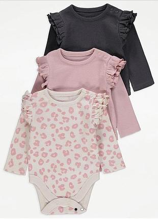 Боди для девочки с длинным рукавом