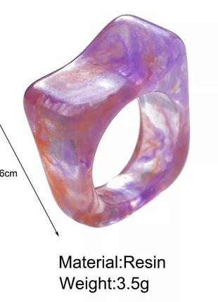Стильне модне трендове акрилове кільце кільце перстень каблучка стильне модне трендові кільце кільце кільце4 фото
