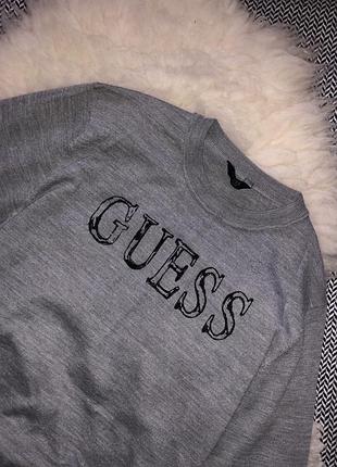 Шерстяной свитер кофта guess оригинал шерсть лого 8