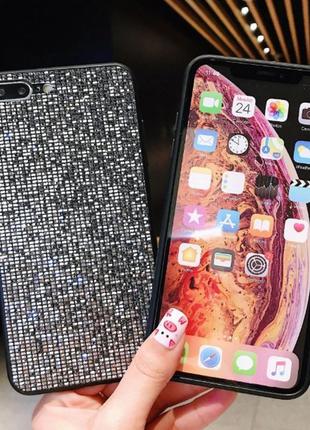 Чохол силіконовий на iphone 6, 6 s чорний блискучий4 фото