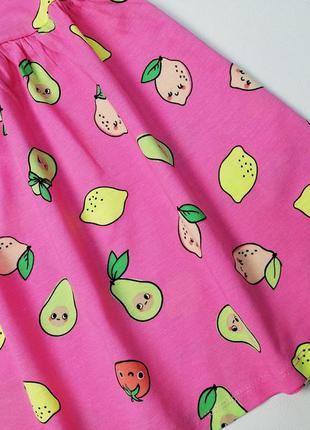 Новое розовое платье в принт лимоны h&m4 фото