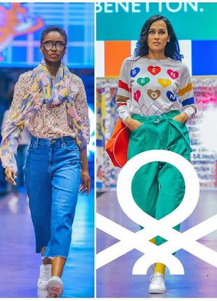 Зелёные оверсайз штаны benetton2 фото