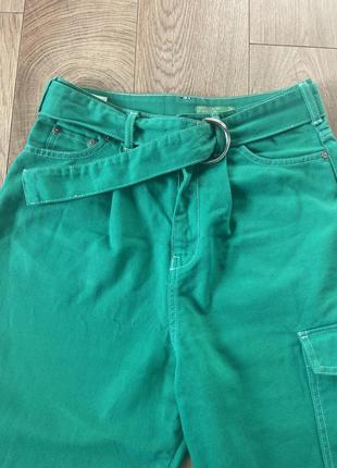 Зелёные оверсайз штаны benetton3 фото