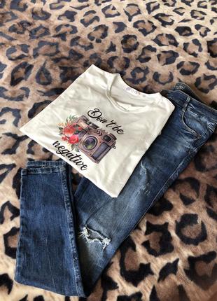 Комплект жіночі джинси amisu jeans co та жіноча кофтинка3 фото