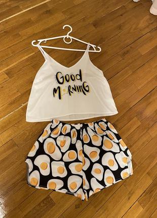 Шовкова піжама "good morning"