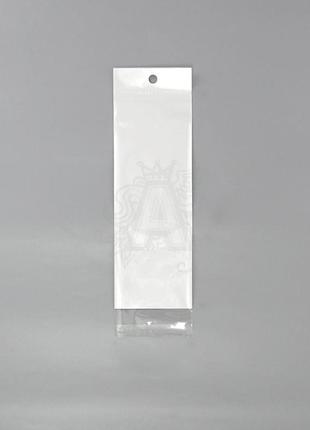 Пакеты прозрачные упаковочные 7 х 19 см  с белым фоном с липкой лентой, 100 шт2 фото