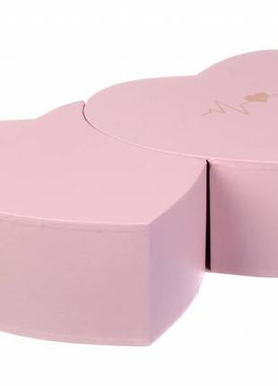 Подарочная коробка "два сердца" раскладная