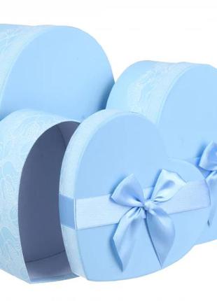 Набор подарочных коробок с бантиком 22*20*9 cm (комплект 3 шт)