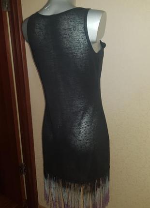 Пляжное платье туника с бахромой градиент2 фото