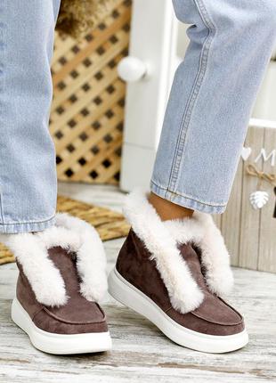 Напівчеревики хутряні ,замша . акція!