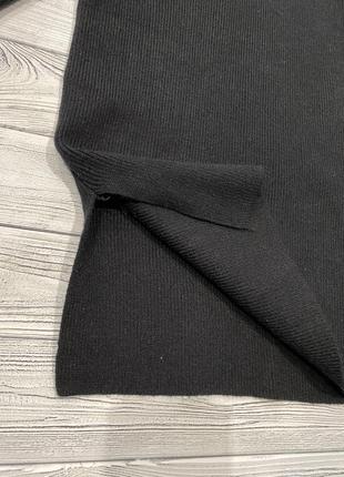 Детское вязаное черно-белое платье, туника для девочки на 10-11 лет2 фото
