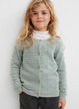Гарна кофта кардиган тонкої в'язки для дівчинки від h&m