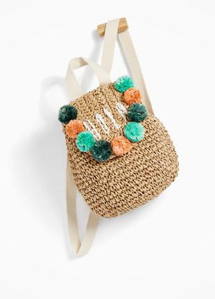 Плетений дитячий рюкзак zara