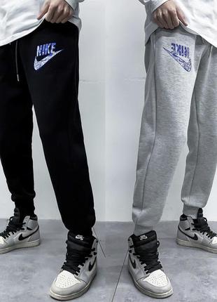 Зимові чорні дуже теплі спортивні штани nike нова модель 2022 року1 фото