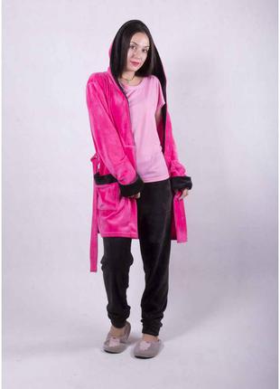 Махровая тройка халат с пижамой "bella"

цена зависит от размера