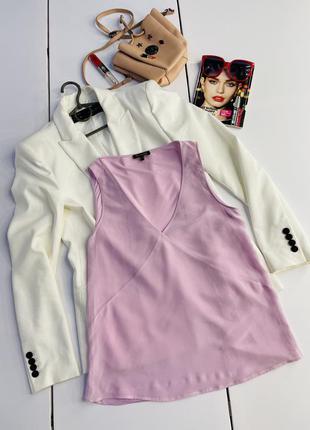 Ніжна бузкова майка блуза люксового бренду massimo dutti розмір хс ціна 149 грн