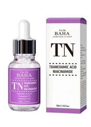 Сыворотка с транексамовой кислотой cos de baha tn tranexamic acid niacinamide serum, 30 мл.