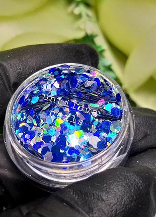 Глиттер микс конфетти 01 камифубики для дизайна ногтей 4