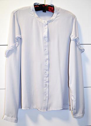 Блуза з воланами рюшами zara