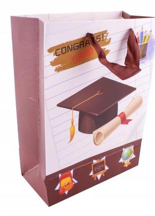 Подарочные пакеты "school" 24*18*8.5 см (упаковка 12 шт)
