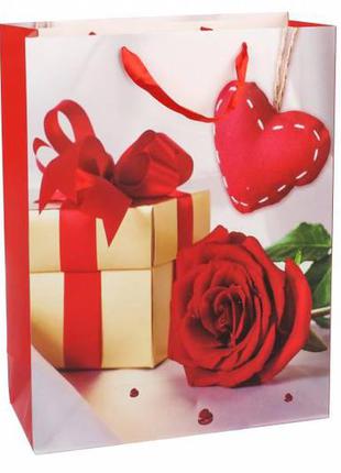 Подарочные пакеты "heart" (s) 24*18*8,5 см (упаковка 12 шт)