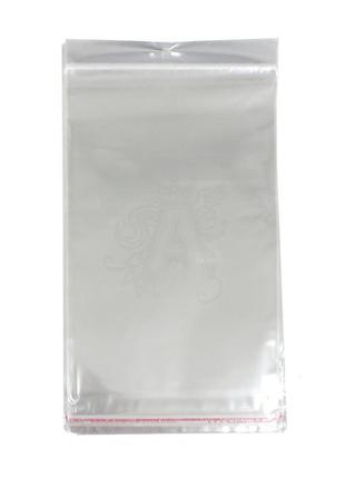 Пакеты прозрачные упаковочные  прозрачные с липкой лентой 16х26.5см, 100 шт1 фото