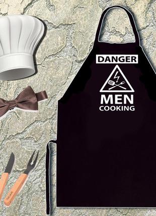 Фартух з принтом "danger men cooking"1 фото