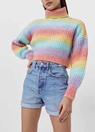 Шорти джинсові від stradivarius denim mom fit