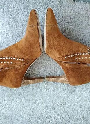 Кожаные женские фирменные ботиночки от puritano 37 р кожа везде - оригинал