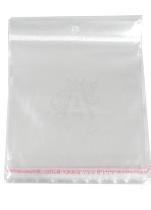 Пакеты прозрачные упаковочные  прозрачные с липкой лентой 14.5х12.5см , 100 шт