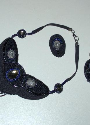 Стіна з натуральної шкіри з кахонором "чарівна ніч",ручна робота